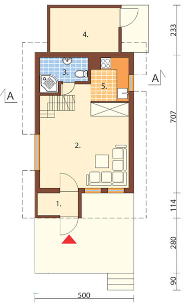 Projekt domu DM-6119 - rzut