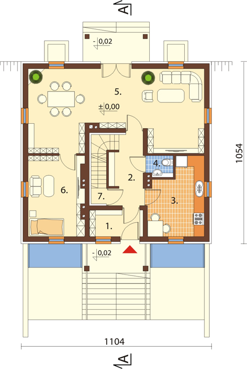 Projekt domu DM-6398 - rzut