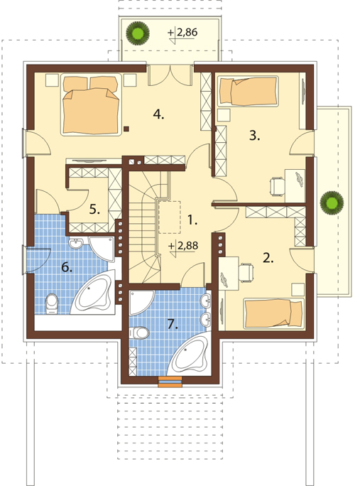 Projekt domu DM-6398 - rzut