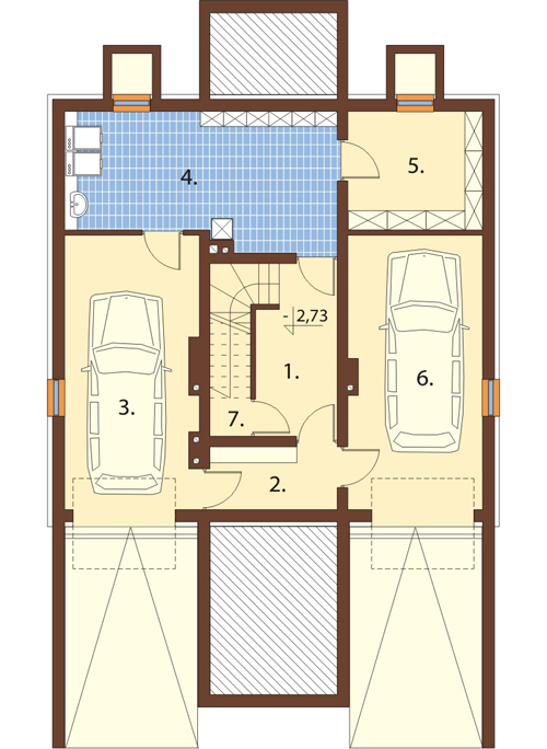 Projekt domu DM-6398 - rzut