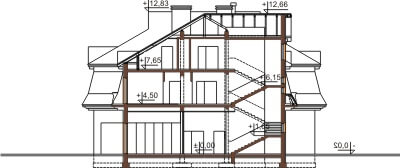 Projekt LK-16 - przekrój