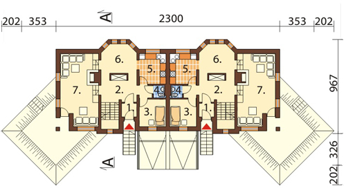 Projekt domu DM-6120 - rzut