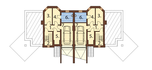 Projekt domu DM-6120 - rzut