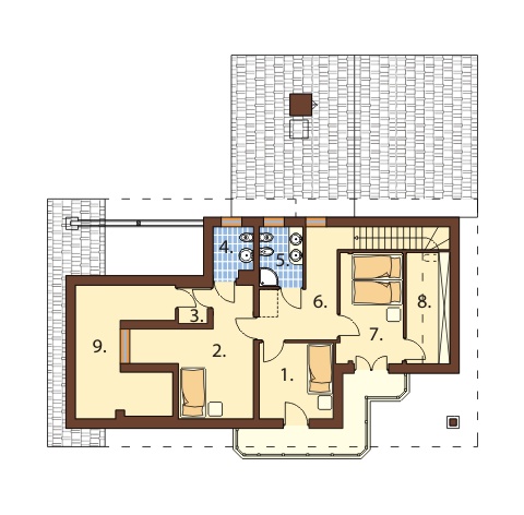 Projekt domu DM-6400 - rzut