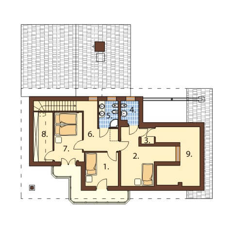 Projekt domu L-6400 - rzut