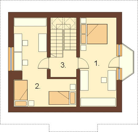 Projekt domu DM-6122 - rzut