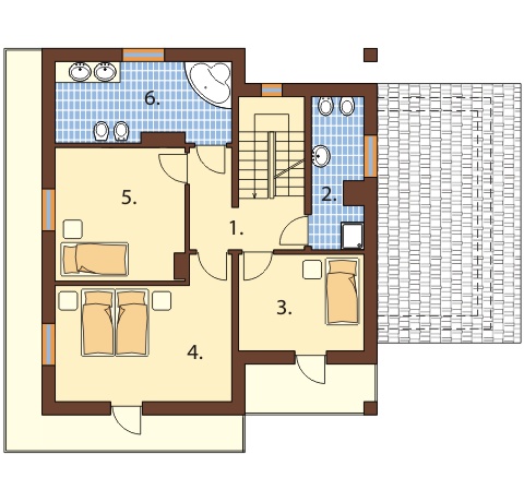 Projekt domu DM-6438 - rzut