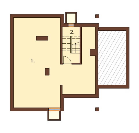 Projekt domu DM-6438 - rzut