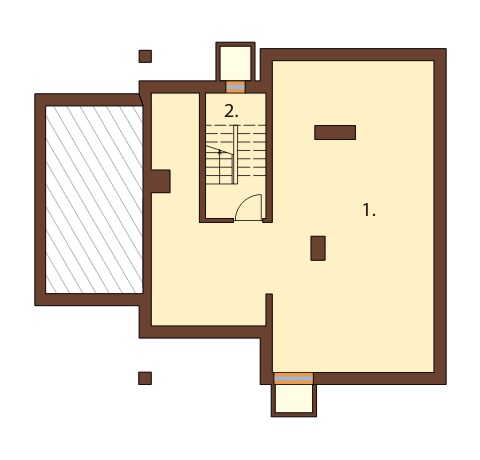 Projekt domu L-6438 - rzut