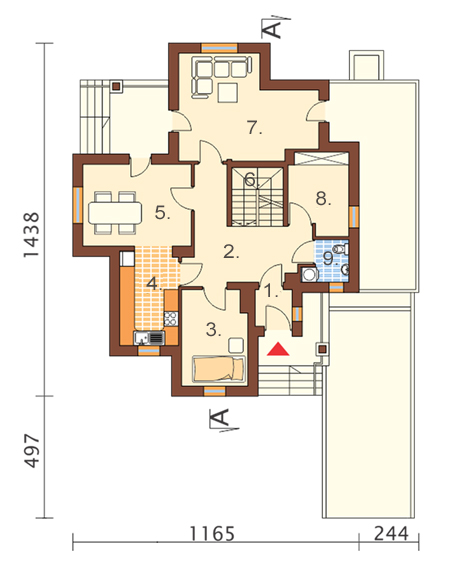 Projekt domu DM-6453 - rzut