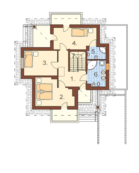 Projekt domu DM-6453 - rzut