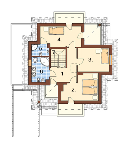 Projekt domu L-6453 - rzut