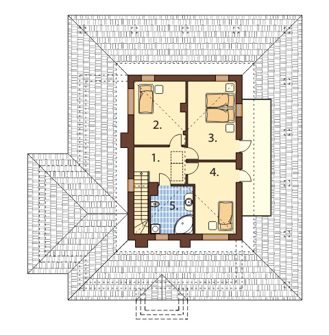 Projekt domu DM-6452 - rzut