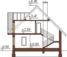 Projekt domu DM-6123 - przekrój