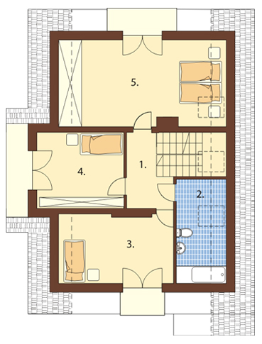 Projekt domu DM-6123 - rzut