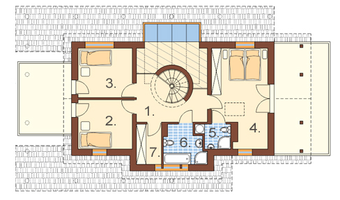 Projekt domu DM-6468 - rzut