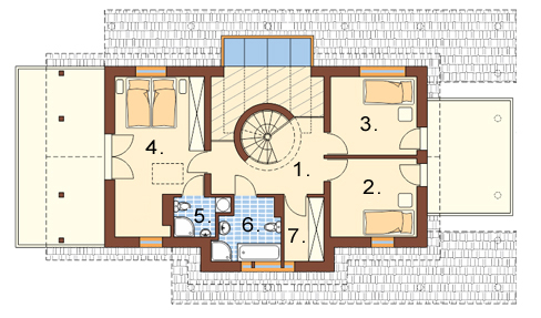 Projekt domu L-6468 - rzut