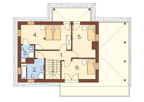 Projekt domu DM-6469 - rzut