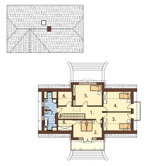 Projekt domu L-6474 - rzut