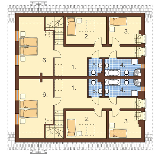 Projekt domu DM-6481 - rzut