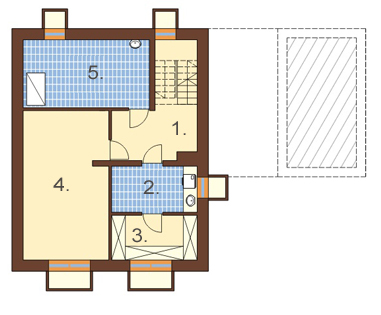 Projekt domu DM-6482 - rzut