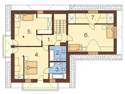 Projekt domu DM-6482 - rzut