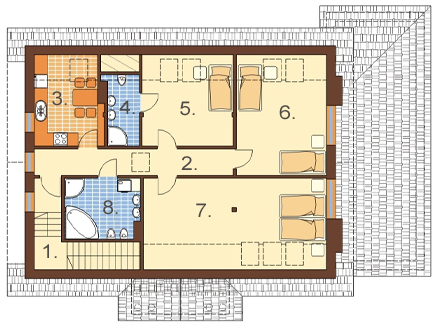 Projekt domu DM-6483 - rzut