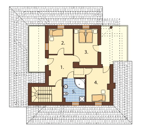 Projekt domu DM-6455 - rzut