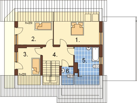 Projekt domu DM-6126 - rzut