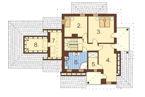 Projekt domu DM-6456 - rzut