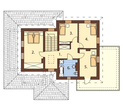 Projekt domu DM-6470 - rzut