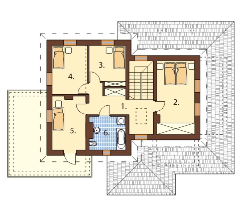 Projekt domu L-6470 - rzut