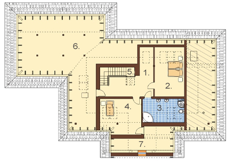 Projekt domu DM-6484 - rzut