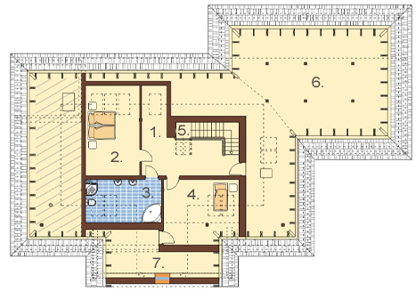 Projekt domu L-6484 - rzut