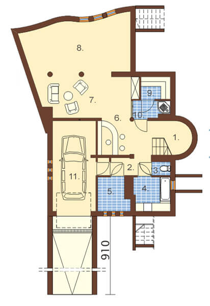 Projekt domu DM-6129 - rzut