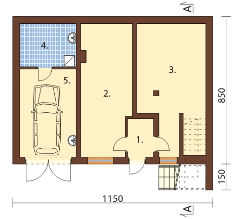 Projekt domu DM-6485 - rzut