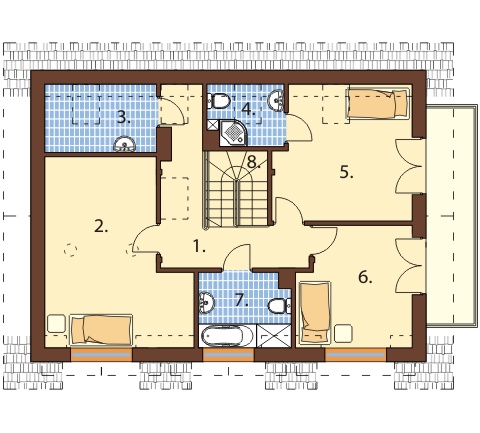 Projekt domu DM-6485 - rzut