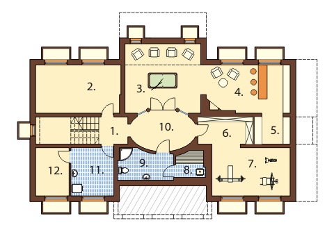 Projekt domu DM-6281 B - rzut