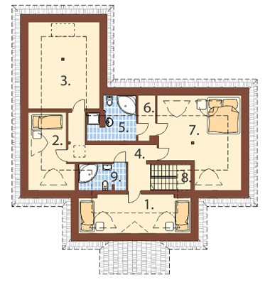 Projekt domu DM-6133 - rzut