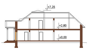 Projekt domu DM-6133 - przekrój