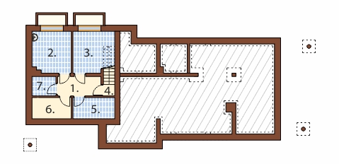 Projekt domu DM-6486 - rzut