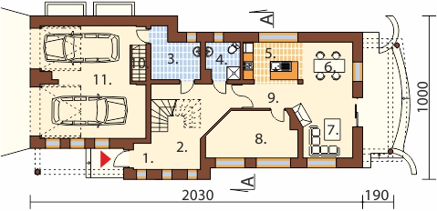 Projekt domu DM-6486 - rzut