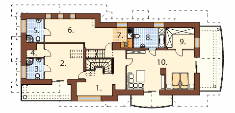 Projekt domu DM-6486 - rzut