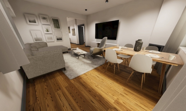 Przykładowa aranżacja wnętrz projektu DM-5518 NAWOJOWA