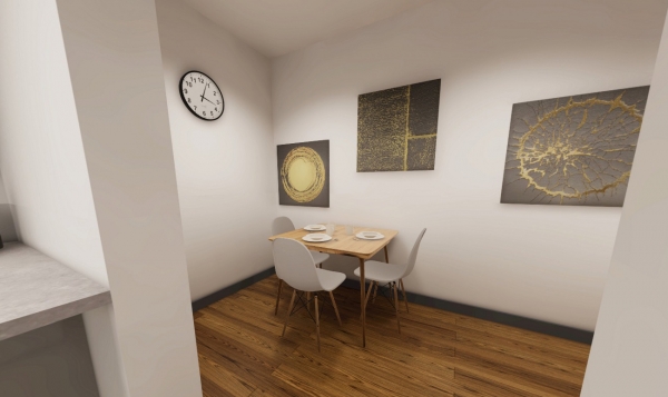 Przykładowa aranżacja wnętrz projektu DM-5518 NAWOJOWA