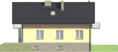 Projekt domu Dubiecko DM-5600 - elewacja ogrodowa