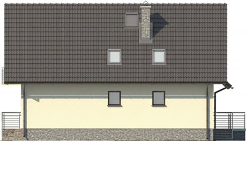 Projekt domu Krościenko DM-6072 - elewacja lewa