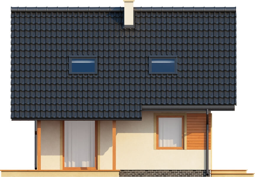 Projekt domu Prądnik DM-6143 - elewacja lewa