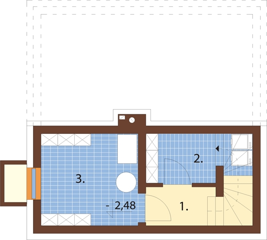 Projekt domu Prądnik DM-6143 - rzut piwnicy