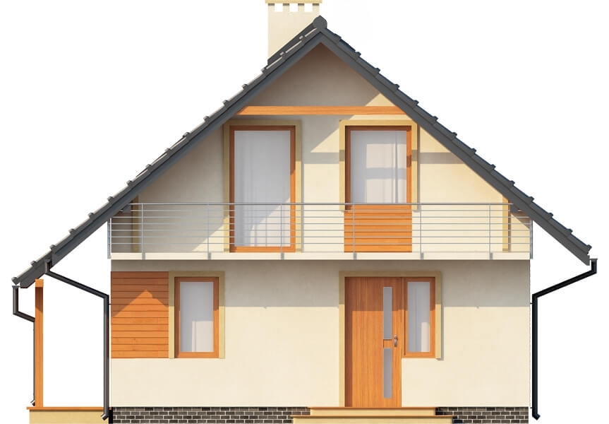 Projekt domu Prądnik DM-6143 - elewacja frontowa